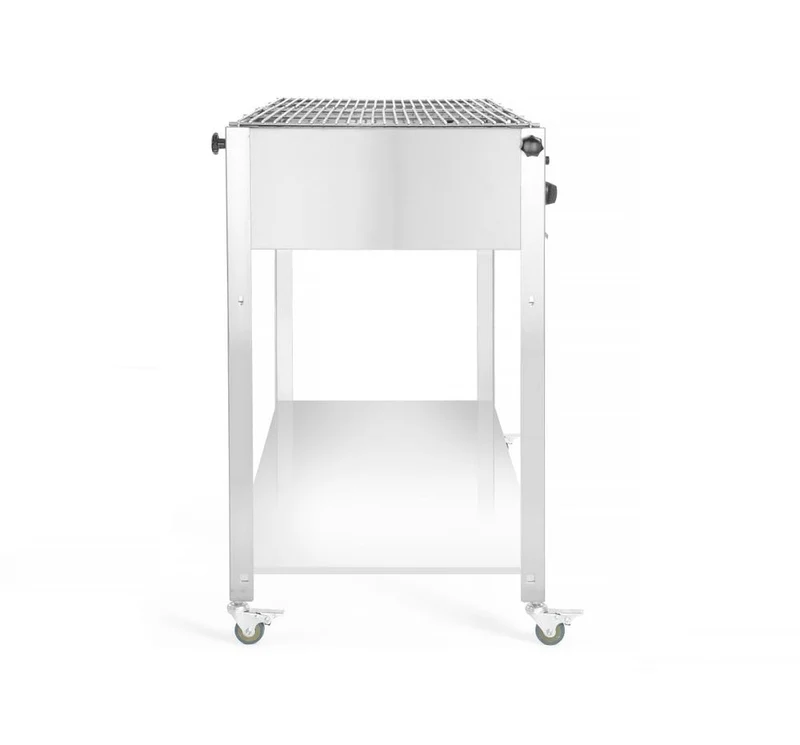 HENDI Grill-Master Quattro, Elektronisches Zündung, mit Gasschlauch und Druckminderer, nur für Verwendung im Aussenbereich, 22kW(Hs), 1270x525x(H)840mm, Edelstahl 18/0, Large