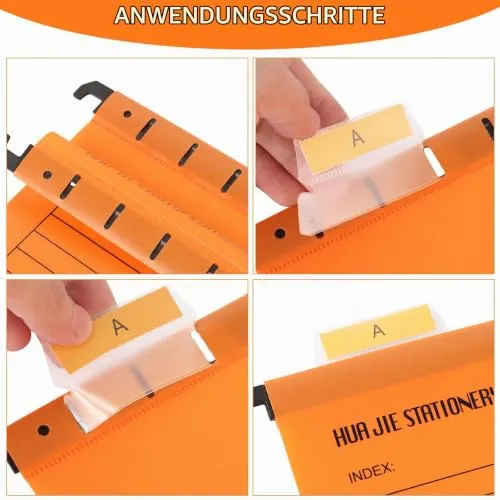 30 Stück Hängemappen A4 mit Tabs, 5 Farben, für Büro und Homeoffice