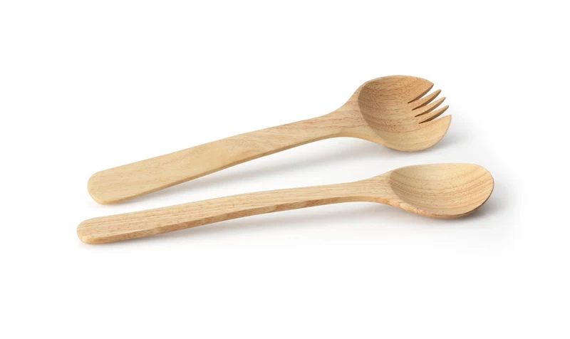 Continenta Salatbesteck aus Gummibaumholz 31cm
