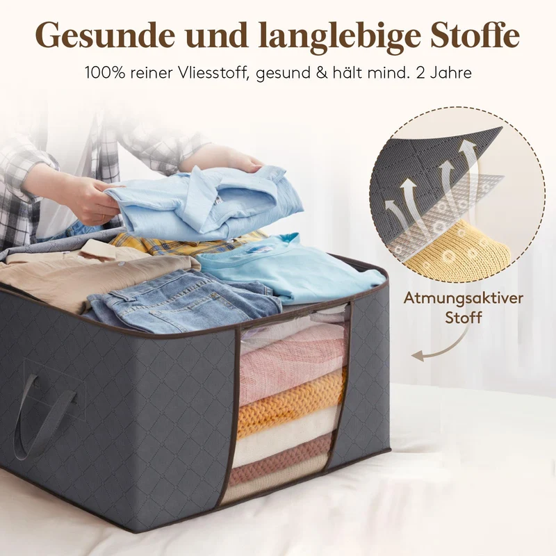 Lifewit 60L Aufbewahrungstasche Groß, Schrank Organizer Set 6 Stück