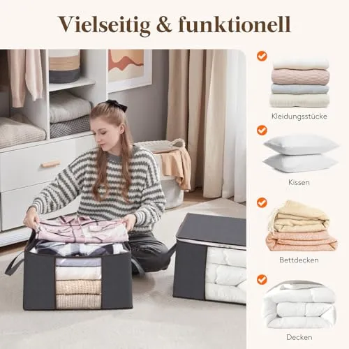 Lifewit 60L Aufbewahrungstasche Groß, Schrank Organizer Set 6 Stück