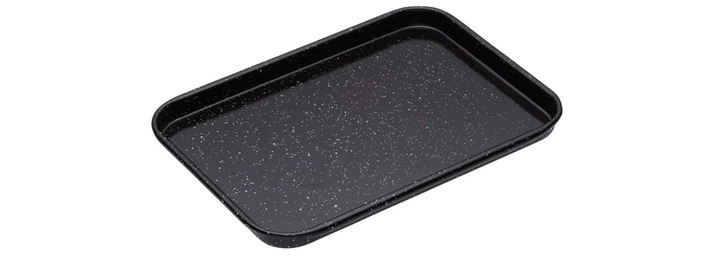MasterClass Kleines Backblech, kratzfest emailliert und induktionsfähig, 1 mm Stahl, 24 x 18 cm, Schwarz