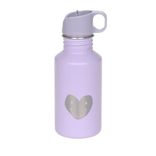 LÄSSIG Kinder Trinkflasche Edelstahl 500 ml Little Gang Heart Lilac