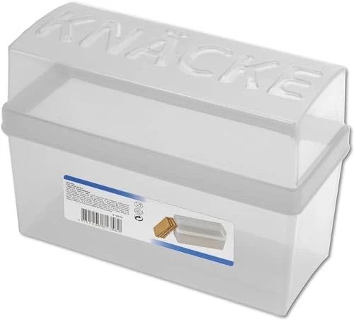 Koopmann® 1 Knäckebrot Box 1,65 Liter mit Deckel Brotbox Box Brotdose Brotkasten Brot aufbewahren (Schwarz)