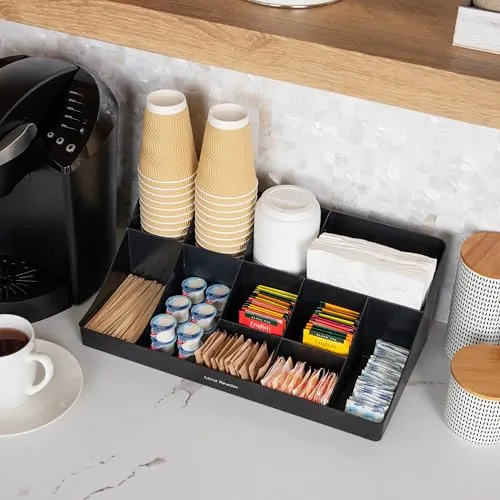 Mind Reader 11 Fächer, für Pausenzimmer, Kaffee-Gewürze, Schwarz