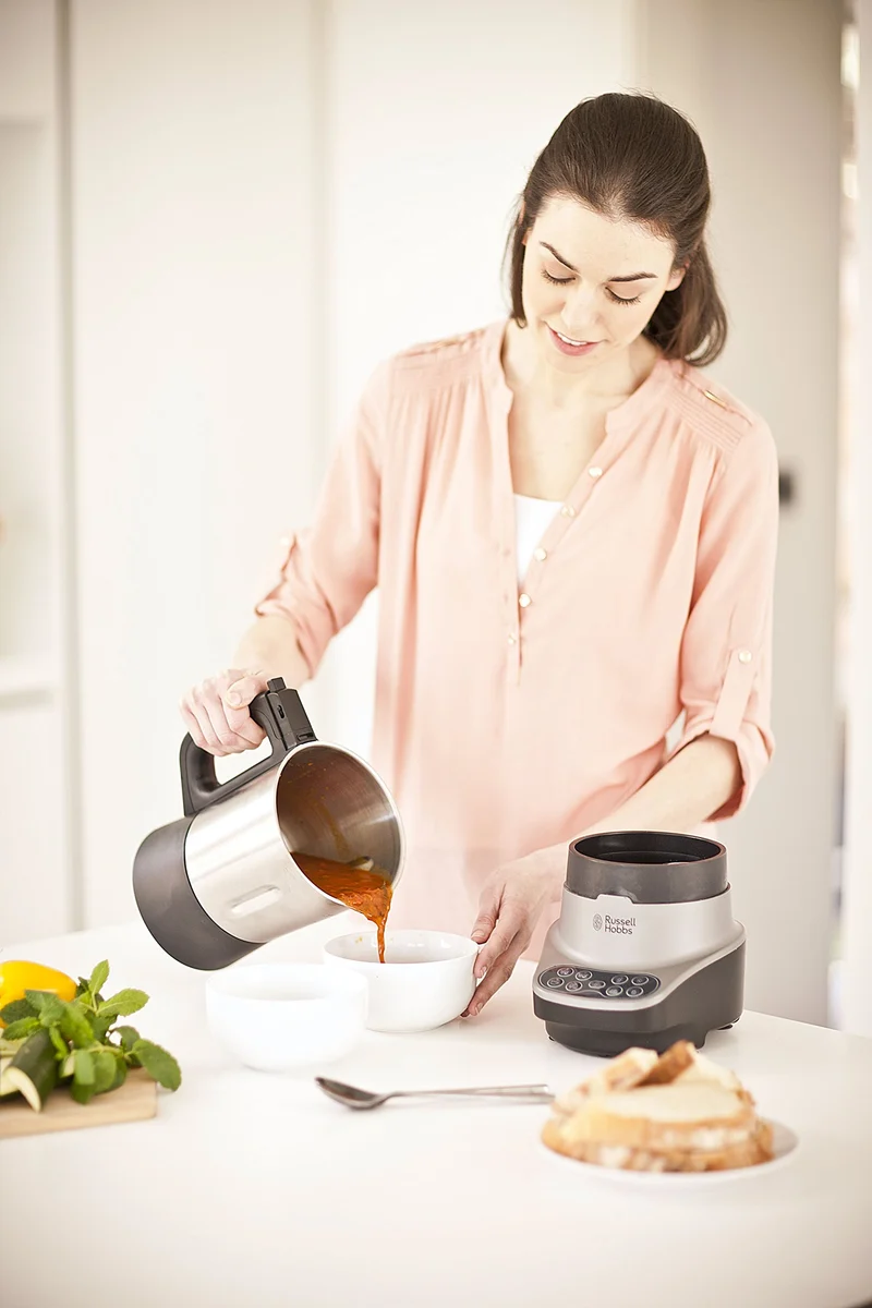 Russell Hobbs Standmixer, Edelstahl und Schwarz, 1,75 l, 8 Programme