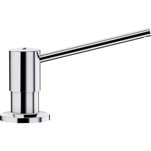 BLANCO TORRE Spülmittelspender in chrom | Passend zu allen BLANCO-Küchenarmaturen | Bequem von oben zu befüllen | Spüli | Seifenspender | 35 mm Lochbohrung erforderlich | Flascheninhalt 300 ml