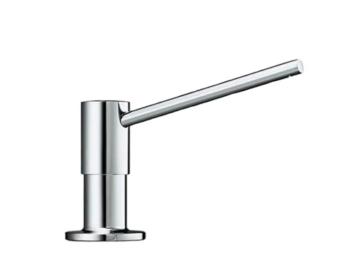 BLANCO TORRE Spülmittelspender in chrom | Passend zu allen BLANCO-Küchenarmaturen | Bequem von oben zu befüllen | Spüli | Seifenspender | 35 mm Lochbohrung erforderlich | Flascheninhalt 300 ml
