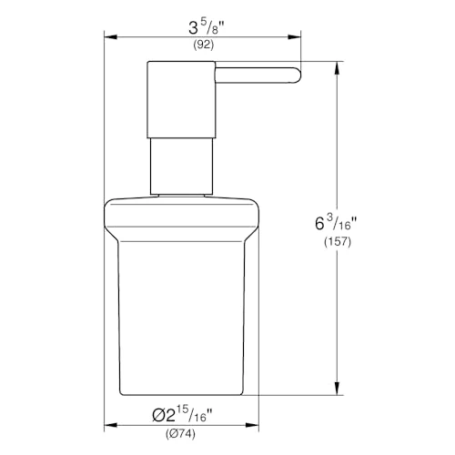 GROHE Essentials, Ersatz Seifenspender für das Bad (ohne Halter, pflegeleicht, langlebig), chrom, 40394001