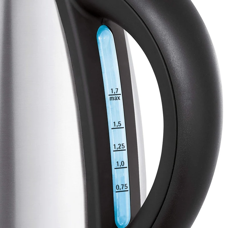 WMF Bueno Wasserkocher Edelstahl 1,7l, elektrischer Wasserkocher mit Kalkfilter, 2400 W, beleuchtete Wasserstandsanzeige, edelstahl matt