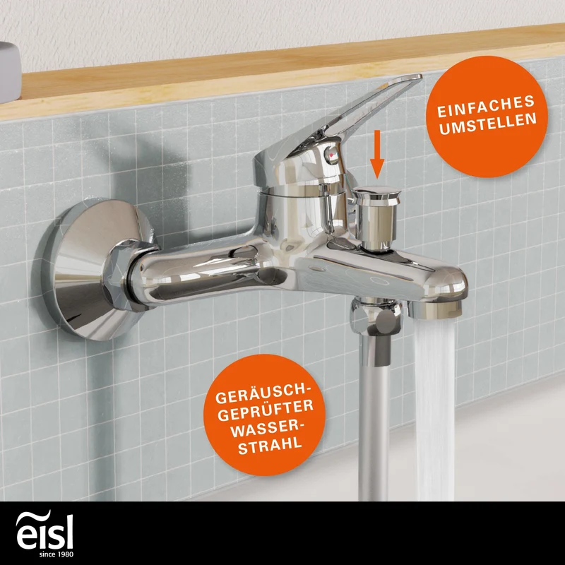 EISL Badewannenarmatur mit Einhebelmischer SPEED Chrom, Armatur für die Badewanne, Mischbatterie für die Badewanne in Chrom, NI023SCR