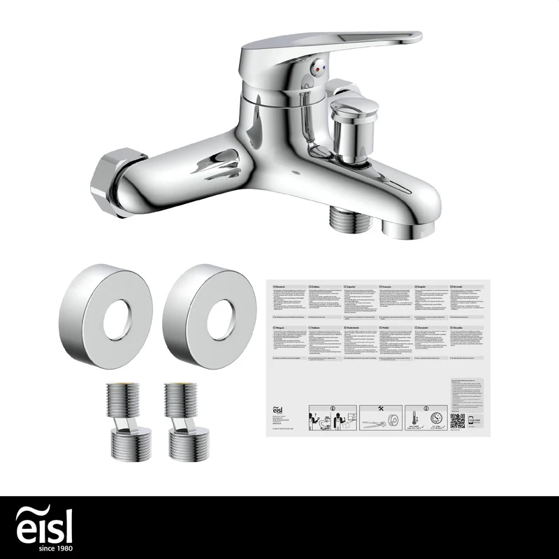 EISL Badewannenarmatur mit Einhebelmischer SPEED Chrom, Armatur für die Badewanne, Mischbatterie für die Badewanne in Chrom, NI023SCR