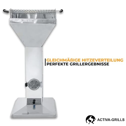 ACTIVA Holzkohlegrill Saalfeld I Premium Holzkohle Grill inkl. hochwertigem & verchromtem Grillrost I Robuster Kohlegrill für ein einzigartiges Grillerlebnis