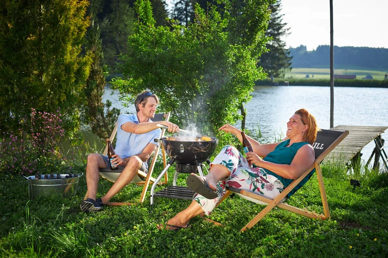 RÖSLE Grillzange 43cm mit patentiertem Verschlusssystem, Edelstahl 18/10, Silber