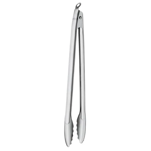 RÖSLE Grillzange 43cm mit patentiertem Verschlusssystem, Edelstahl 18/10, Silber