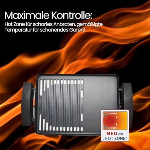 Steba VG 200 BBQ Tischgrill mit Glasdeckel, Grillfläche 29 x 40cm, 2200W