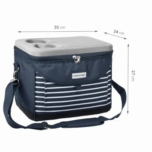 anndora Kühltasche 22 Liter – Isoliertasche mit Getränkehalter & Tragegurt – auslaufsicher & stabil – Thermotasche für Picknick, Lunch & Einkauf