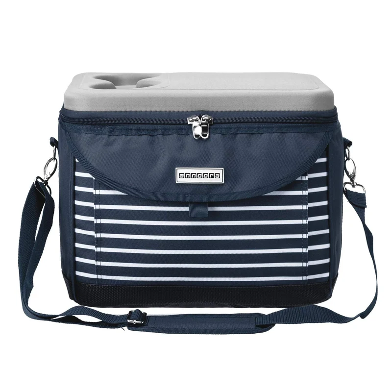 anndora Kühltasche 22 Liter – Isoliertasche mit Getränkehalter & Tragegurt – auslaufsicher & stabil – Thermotasche für Picknick, Lunch & Einkauf