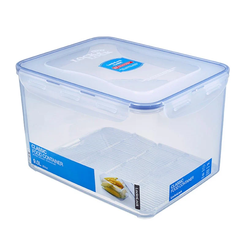 LocknLock PP Classic Vorratsdose mit Ablaufgitter, 9 L, 29,5 x 23 x 18,5 cm, Gefrier-& Kühlschrank Organizer, Spülmaschinen-& Mikrowellengeeignet