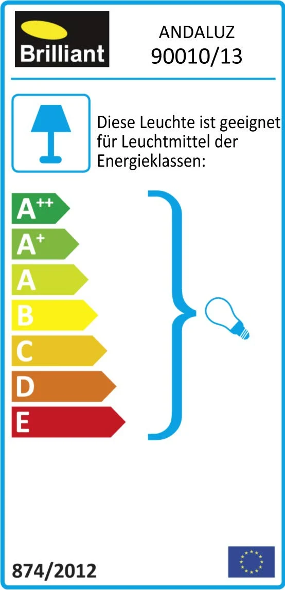 BRILLIANT Lampe Andaluz Wandleuchte eisen/mattglas | 1x C35, E14, geeignet für Kerzenlampen (nicht enthalten) | Mit Zugschalter