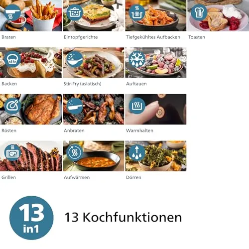 Philips Airfryer 2000 Serie Heißluftfritteuse, Schwarz, 4,2L