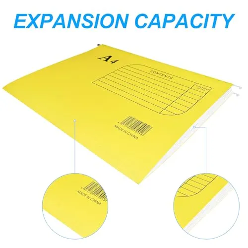 Traxenta 15 Stück Hängeregister Mappen A4, Foolscap Hängemappen,Hängeordner