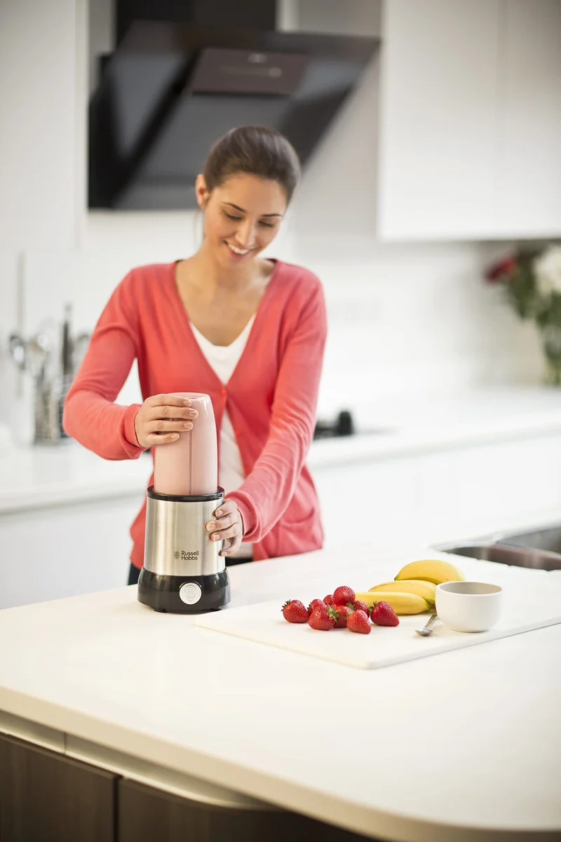 Russell Hobbs Standmixer, Edelstahl/Schwarz, 22.000 U/min, 5 Behälter