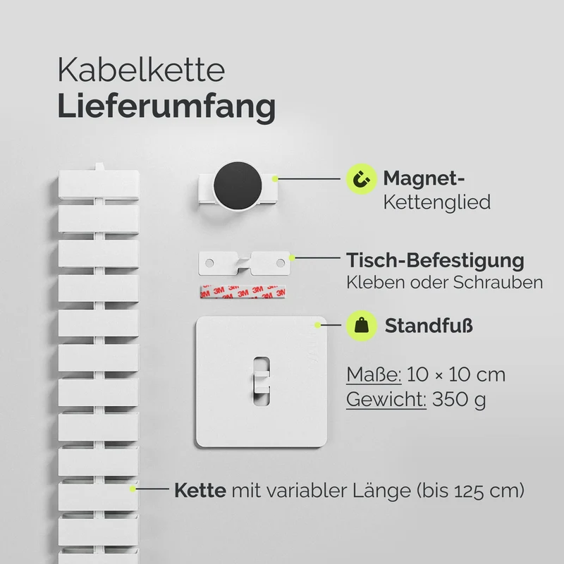 VALU Kabelorganisation · Weiß