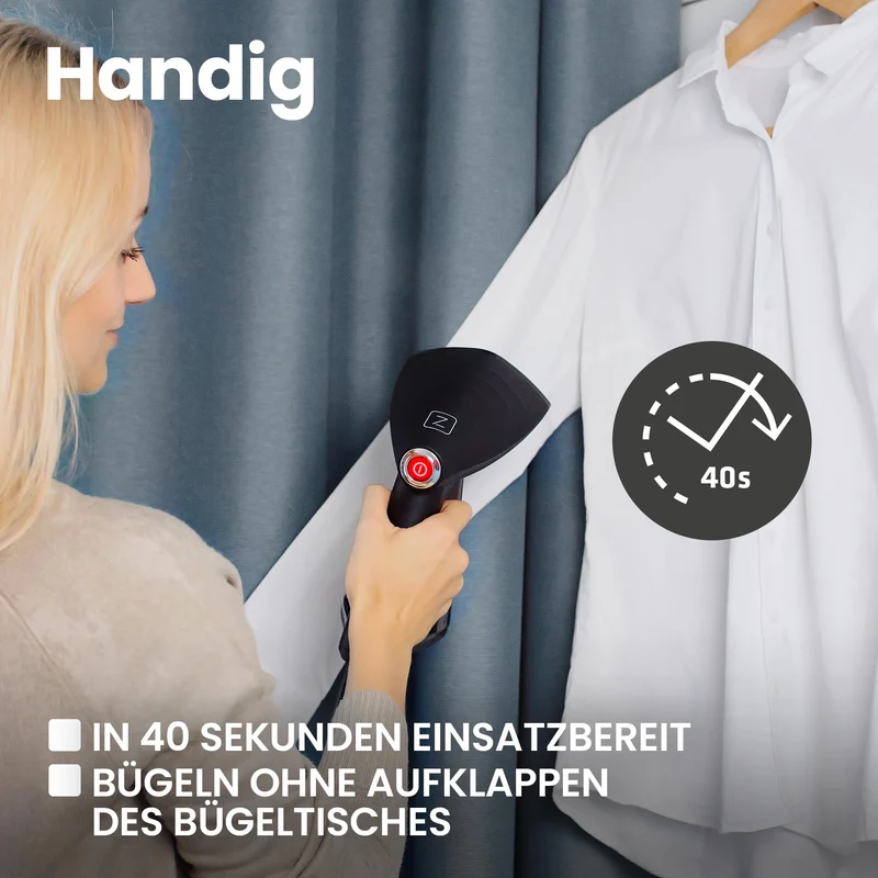 ZEEGMA Handig Steamer Dampfglätter, Dampfbügeleisen Dampfer für Kleidung