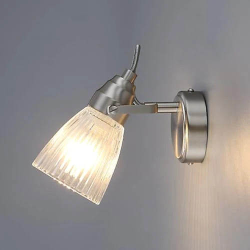 Lindby Wandleuchte, Wandlampe Bad Kara (spritzwassergeschützt (Modern) in Alu aus Glas (1 flammig G9) - Wandleuchten Spiegelleuchte Badezimmer Wandbeleuchtung Badezimmerleuchte