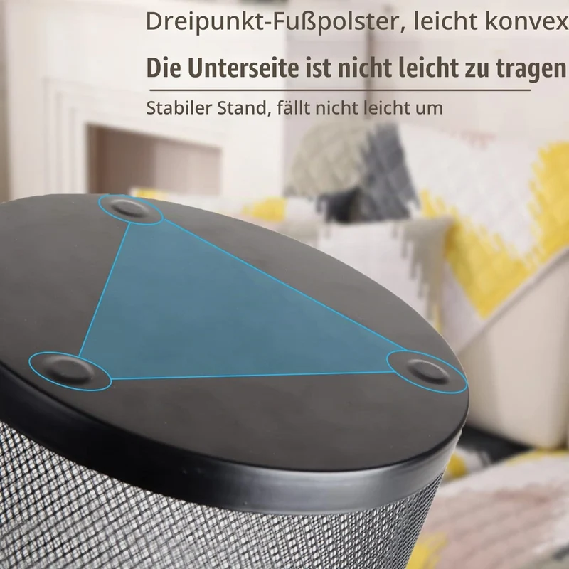 4 Stück Papierkörbe aus Drahtgeflecht, 9 L, Schwarz, für Büro