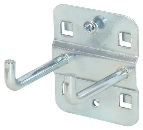 KS Tools 860.0817 Doppelter Werkzeughalter mit senkrechtem Hakenende, Ø 6 mm, 50mm, Grau