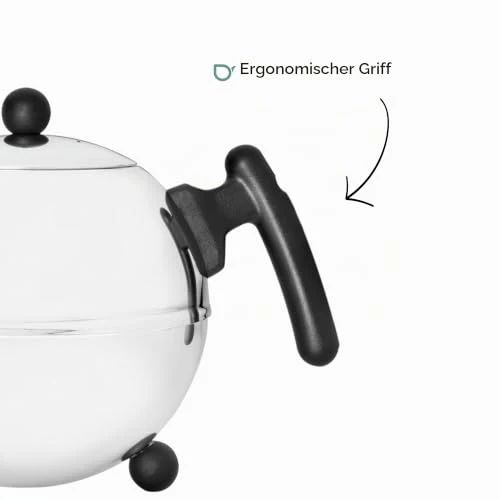 Bredemeijer Teekanne 1.5 L matt schwarz doppelwandig Duet Bella Ronde