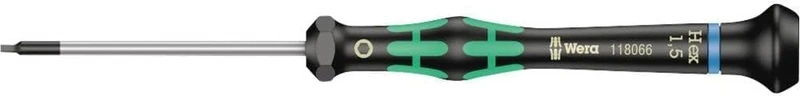 Wera 2054 Elektroniker-Sechskantschraubendreher, Hex-Plus, 1,5 x 60 mm, 05118066001