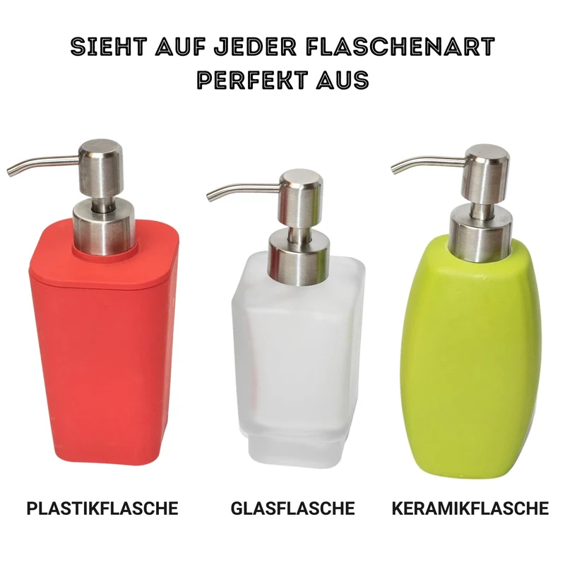 Seifenspender Pumpkopf, Ersatz 28 mm Gewinde, Edelstahl, 2er-Pack