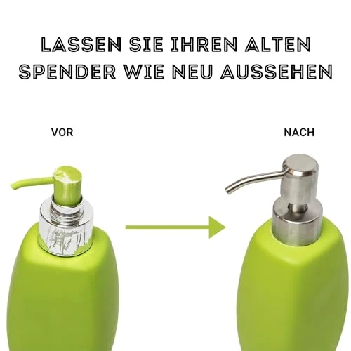Seifenspender Pumpkopf, Ersatz 28 mm Gewinde, Edelstahl, 2er-Pack