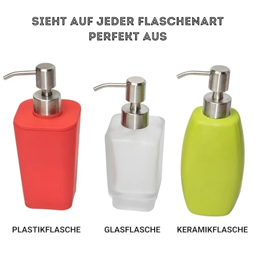 Seifenspender Pumpkopf, Ersatz 28 mm Gewinde, Edelstahl, 2er-Pack