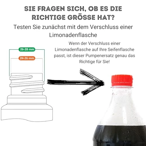 Seifenspender Pumpkopf, Ersatz 28 mm Gewinde, Edelstahl, 2er-Pack