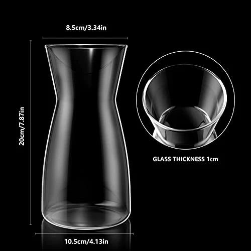Glasvase – Handgefertigte, durchsichtige Blumenvase aus Glas, Vase 20 cm hoch für Blumensträuße, Tulpen & Pampasgras, Moderne Deko Vase als Tischvase für Zuhause, Hochzeit & besondere Anlässe