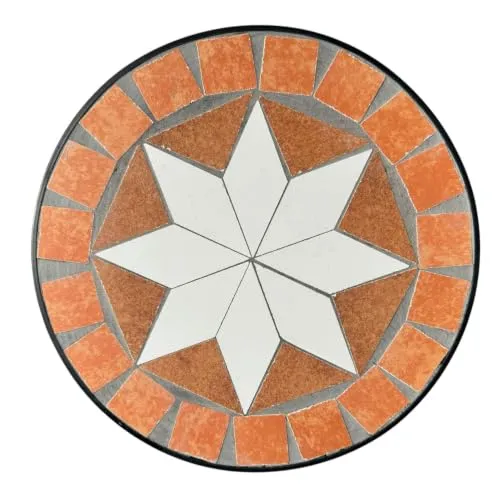 DanDiBo Blumenständer Mosaik Rund 3er Set 12014 Pflanzenständer für Draußen Blumenhocker Outdoor Beistelltisch Pflanzenhocker