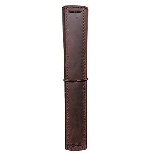newestor Travelers Notebook Cover with Inner Pockets, Card Slots and Pen Holder, A5, Dark Brown