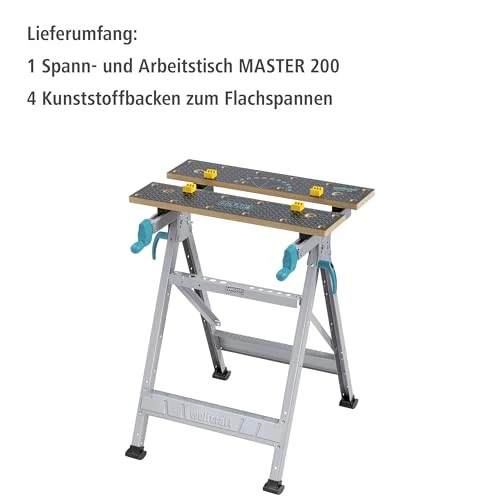 wolfcraft Master 200 Spann- & Werktisch - Klappbarer Spanntisch 180 kg