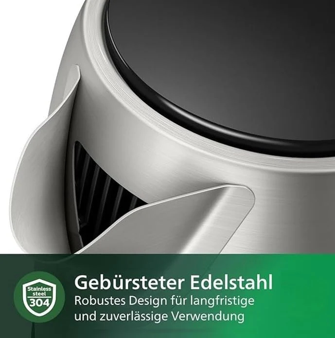 Philips Wasserkocher Daily Collection, Edelstahl, 1,7 L