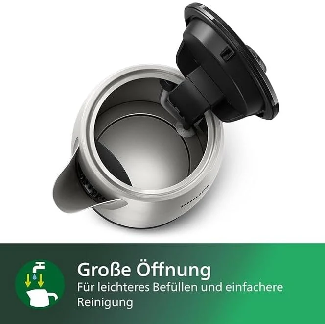 Philips Wasserkocher Daily Collection, Edelstahl, 1,7 L