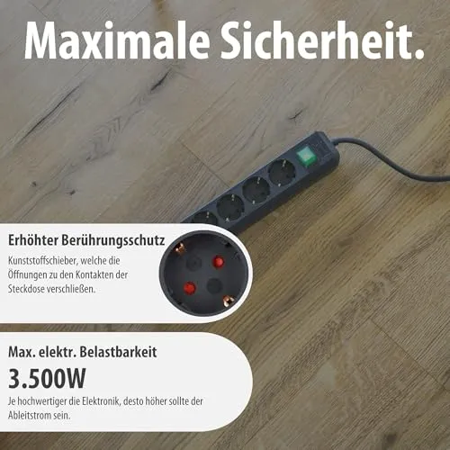 Brennenstuhl Eco-Line, Steckdosenleiste 6-Fach
