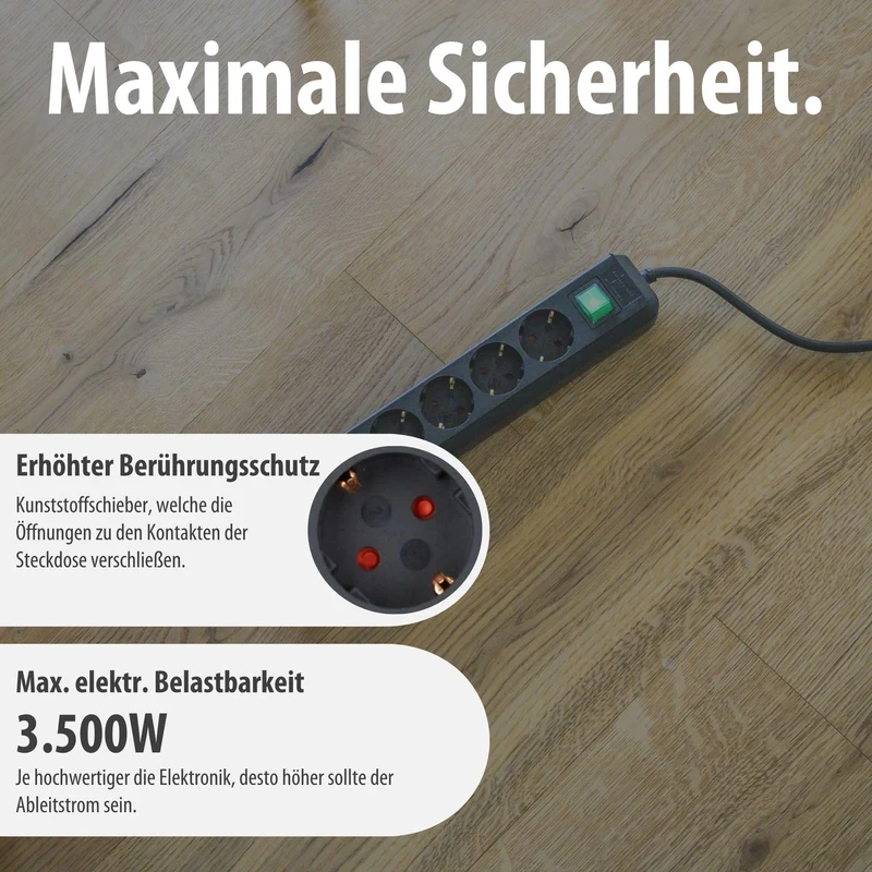 Brennenstuhl Eco-Line, Steckdosenleiste 6-Fach