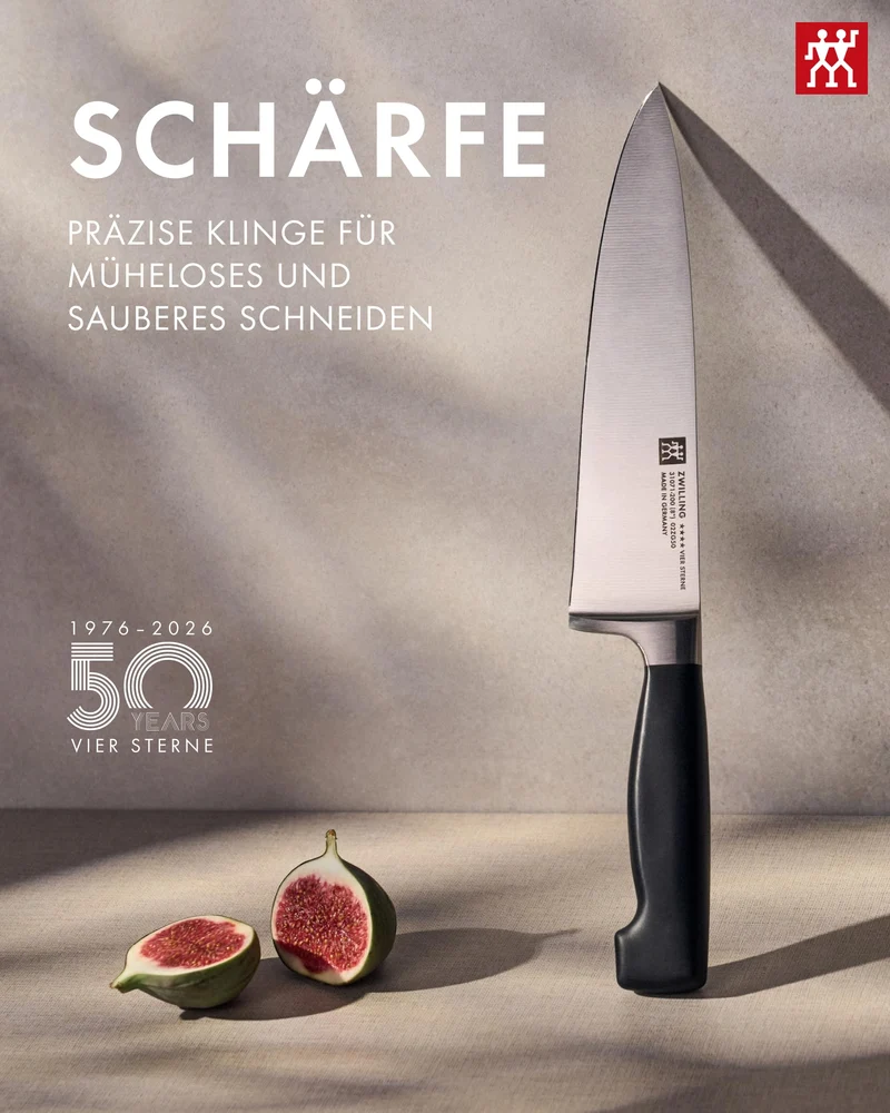 ZWILLING Vier Sterne Kochmesser 20 cm, Rostfrei, Made in Germany
