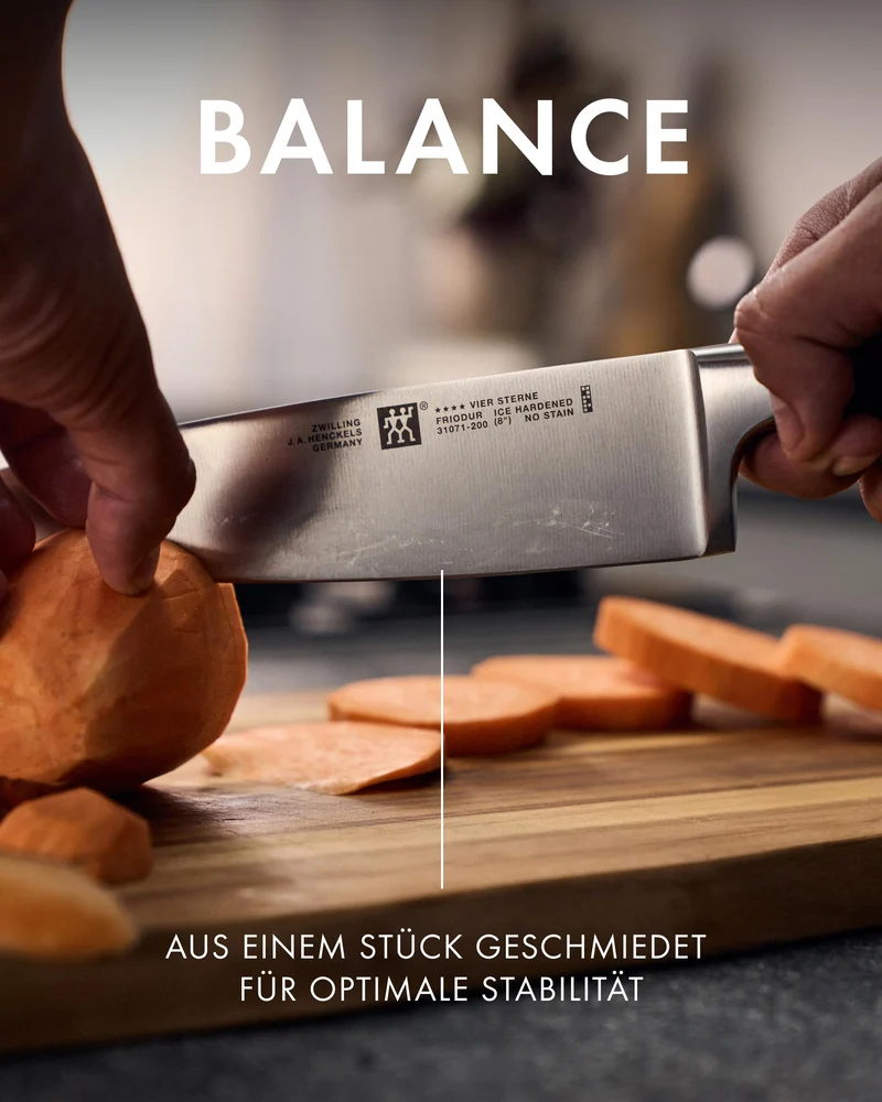 ZWILLING Vier Sterne Kochmesser 20 cm, Rostfrei, Made in Germany