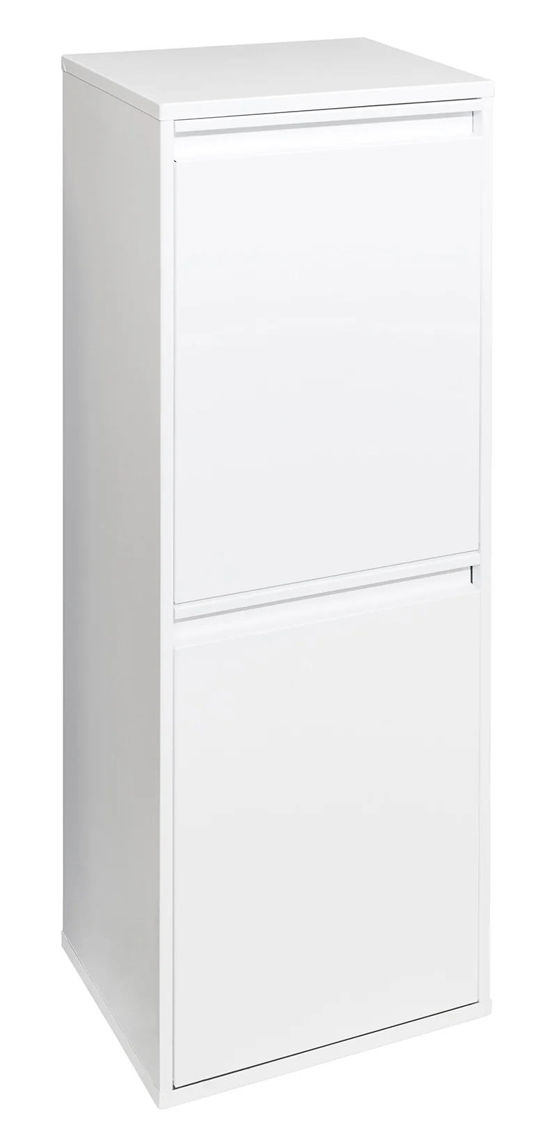 ARREGUI Basic CR201-B Mülltrennsystem aus Stahl | 2 Fächer Mülleimer für die Küche | 2 Fach Abfalleimer | 2x17 L (34L) | Herausnehmbare Inneneimer mit Griff | Recycling Schrank für Mülltrennung | weiß