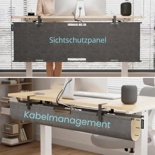 ERGO COLLECT Kabelorganisation · Grau/Khaki · 115 cm